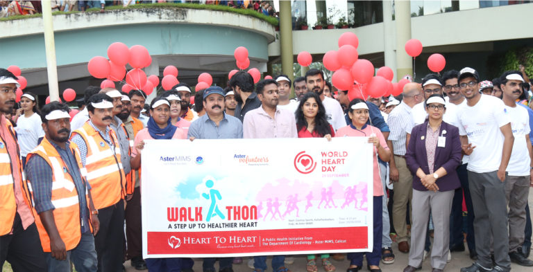ലോക ഹൃദയദിനാചരണത്തോടനുബന്ധിച്ച് ആസ്റ്റര്‍ മിംസ് വാക്കത്തോണ്‍ സംഘടിപ്പിച്ചു